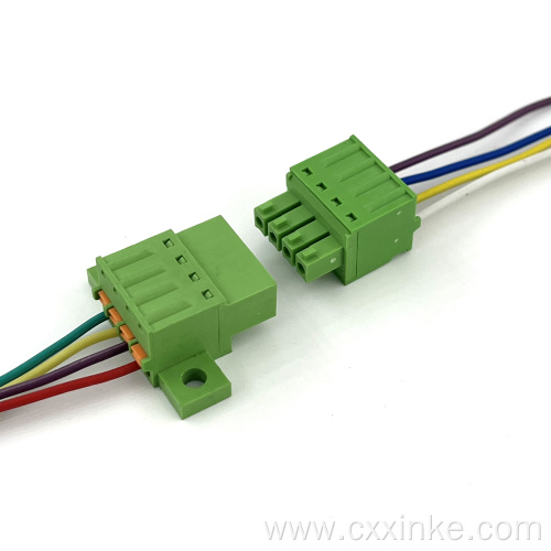 Spring-pressed male-female to plug-in terminal blocks can be fixed to the panel